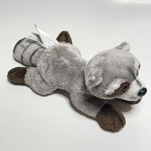 WILDLIFE ADVENTURES Evergreen Enterprises Raccoon 8” Plush Stuffed Bean Bag Toy - Picture 1 of 3